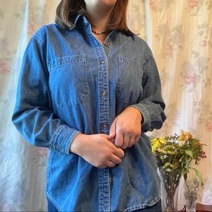 denim button-up